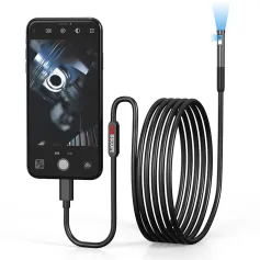 3 i 1 8 mm mikro usb / type-c endoskop inspeksjon dobbel linse kamera vanntett smarttelefon mini inspeksjonskamera for ios android pipeline video boroskop
