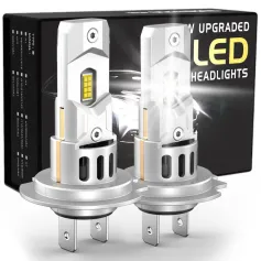 SEALIGHT 2PCS X3S H7 LED Car Headlight 6000LM Car Front Light Hi Low Beam 6500K LED Headlight Bulbs Turbo Fan Cooling