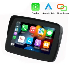 5-inch Waterproof Motorcycle GPS Navigation with Carplay Auto Mirror Screen