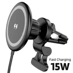 Magnetic Phone Holder for Car 15W Charger Car Magnetic Bracket Cordless Car Navigation Bracket Charging for ios