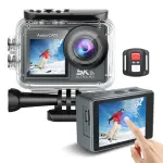 AUSEK M40R 5K Sports Camera Anti-Shake Pre-Recording HD Dual Screen Action Camera Wifi Outdoor Shooting Cycling 30M Waterproof