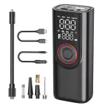 Wireless Tire Inflator Pump Portable Electric Air Compressor 6000mAh Rechargeable Digital Display 150PSI Fast Inflation for Car Motorcycle Bicycle Balls