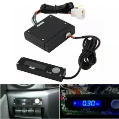Car LED Display Turbo Timer Flameout Reducer Delay HUD Device Turbo Flameout Delay Device Turbo Timer Red Blue White Light Universal Auto Accessiores