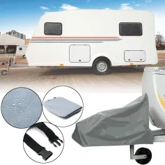 Universal Caravan Hitch Cover Grey RV Trailer Tow Ball Coupling Lock Cover