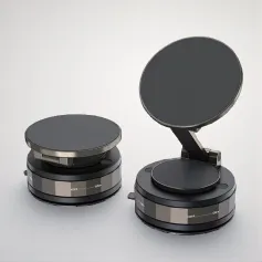 Suporte de telefone magnético ajustável dobrável Montagem giratória de 360 graus para mesa de painel de carro e vidro