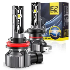 2PCS 30000LM E2 Canbus LED Headlight H4 H7 H11 Car Front LED Fog Lamp Bulbs DC9-18V Hi-Low Beam