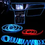 5M USB Car Atmosphere Light LED Light Bar Atmosphere Light Line Car Interior LED Decorative Lamp EL Wiring Neon Strip DIY Flexible Ambient Light USB Party Atmosphere