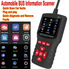 Professional Auto Engine System Diagnostic Tool OBD2 EOBD Car Scanner Automotive Battery Tester Clear Fault Code Reader