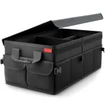 Premium Foldable Car Boot Organiser Large Capacity Oxford Fabric Non Slip Design Collapsible Storage Bag with Multiple Compartments Water Repellent