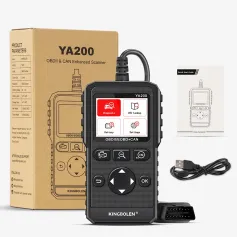 Kingbolen YA200 OBD2 Scanner Multi-Language Car Diagnostic Tool Engine Code Reader DTC Lookup Voltage Test Life Free Update