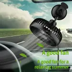 12V/24V 360° Rotation Car Cooling Fan 3Speed Single Head Electric Car Cooler Sucker Air Circulator Fan Electric Car Circulator for Auto Truck Off-Road