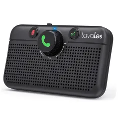 Handsfree Bluetooth Car Kit for Cell Phone, Wireless Bluetooth Speaker for Car, AUTO Power ON Support Siri Google Voice Assistant Hands Free Phone Speakerphone with Visor Clip