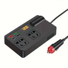Car Inverter 12V 24V to 220V Multi-Function Socket Mobile Phone Charger 120W Car Power Converter with Smart Digital Display