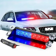 LED Car Warning Light Front Windshield Warning Light 8LED Emergency Dash Strobe Lights Emergency Signal Lamp 3 Flashing Mode