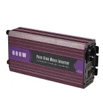 600W Pure Sine Wave Power Inverter DC 12V 24V to AC 220V with Overload Protection High Efficiency Low Power Consumption for Car Truck RV Solar System