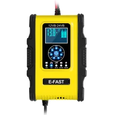 12/24V 12A/6A 7-Stage Pulse Repair LCD Battery Charger For Car Motorcycle Lead Acid Battery Agm Gel Wet