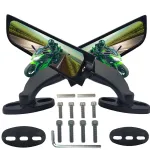 2PCS Universal Motorcycle Rearview Mirror Wind Deflector Wing for KAWASAKI Ninja 300 2013-2020 for SUZUKI GSXR600 2001-2021