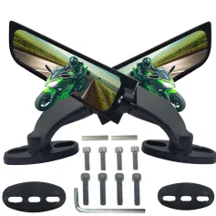 2PCS Universal Motorcycle Rearview Mirror Wind Deflector Wing for KAWASAKI Ninja 300 2013-2020 for SUZUKI GSXR600 2001-2021