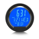 Car Solar Car Clock Temperature Gauge LED Digital Display Night Light Intelligent Car Thermometer Clocks Dashboard Thermometer Electronic Watch Time