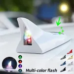Solar Shark Fin Decorative Light for Car Tail Brake LED Flashing Light for Car Roof Car Decorative Lights Solar Shark Fin Antenna Roof Tail Modified Lights