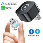 LAESD Mini Wireless CarPlay Android Auto Box USB Dongle Bluetooth5.0 Plug and Play Wired to Wireless CarPlay