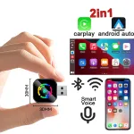 LAESD Wireless CarPlay Adapter Plug and Play Connection Stable WiFi Bluetooth 5.0 Sync Phone Voice Control CarPlay Android Auto