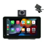 Universal 7 inch Dash Cam Car DVR Multimedia Video Player Wireless Carplay & Android Auto Driving Recorder Touch Screen BT
