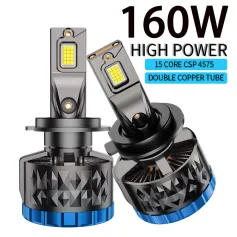 Infitary Pair Car LED Headlight Modification 160W Per Pair Lamp Bulb 6500K Bright White Car Lights IP68 Waterproof Rating