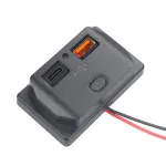 Fast Charging LED Power Outlet for Car Boat RV Charger Socket with Dual USB Ports LED Indicator and Removable Back Cover Suitable for 12V 24V Car Motorcycle RV Boat