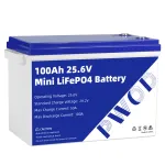 PWOD 25.6V 100Ah 2560Wh Mini LiFePO4 Battery Storage Box RV & Boat Lithium Battery Built-in BMS IP65 Protection