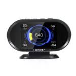 KONNWEI KW206 HUD OBD2 Скенер за диагностика на автомобил Бордови компютър Габарит DTC Четец на кодове на двигателя Тест за напрежение LCD екран Вграден високоговорител