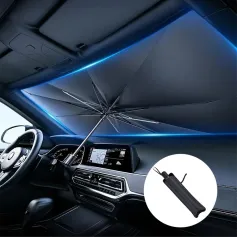 Guarda-sol do pára-brisa dianteiro do carro Guarda-chuva portátil dobrável Design anti-UV Tampa do pára-brisa do pára-sol do carro para sedãs SUVs Van Caminhões