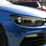 For VW Scirocco R GTS 2008-2017 2pcs Front Headlight Eyelid Eyebrow Trims