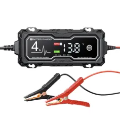Corebox 12V 4A Intelligent Repair Charger Start-Stop Motorcycle Protector Battery Charger for Lead-acid Battery