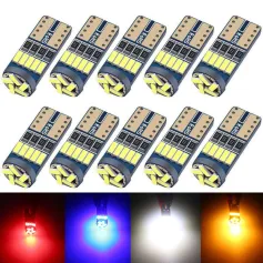 ১০ পিসি গাড়ির LED T10 4014 15SMD LED রিডিং লাইসেন্স প্লেট ট্রাঙ্ক লাইট T10 গাড়ির সিগন্যাল ল্যাম্প 501 194 বাল্ব 4014SMD ক্লিয়ারেন্স লাইট রিডিং ইন্টেরিয়র লাইট 6000K 12V