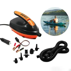 Pompa ad aria SUP ad alta pressione da 16 PSI per tavole gonfiabili da stand up paddle, barche, kayak, connettore per auto da 12 V CC, arresto automatico