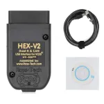 VCDS 24.7 szkenner szerszámkábel OBD2 diagnosztikai többnyelvű HEX V2 Wesheu VCDS COM VAG-hoz Audi / Skoda / Volkswagen számára