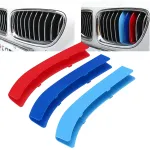 3pcs Front Side Auto grid Grill Grille Cover Clip Car Trim Strip For BMW 5 Series F10 F11 F18 14-17