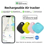 Rechargeable GPS Air Tracker Smart Tag Precise Positioning Works with Apple Find My APP Type-C Charging Locator Key Finder