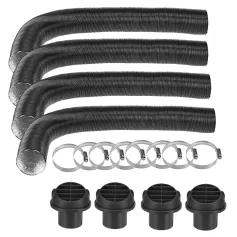 4Pcs 42mm Heater Duct Pipe Tube Air Duct Vent For Air Diesel Heater 4 Holes