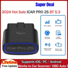Vgate iCar Pro 2S ELM327 OBD-II Adapter Fast bluetooth V5.3 for Android/IOS/PC OBD2 Scanner Upgraded Version V2.3 Car Diagnostic Tool