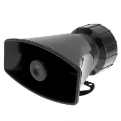 100W 7 Sound 12V 24V Car Police Vehicle Number Plate with Remote Control Warning Siren Horn for Car Truck Vehicle Motorcycle