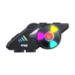 Coralme Y60 Wireless Bluetooth Motorcycle Helmet Headset Cycling Waterproof Noise Cancelling Helmet Headset with RGB Dazzling Color Lighting