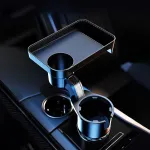 360° Adjustable Car Cup Holder Extender Multi-Function Drink Holder with Food Table Snack Base Tray Coffee Burger Storage Box Small Table
