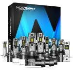 NovSight T11 LED-ajovalolamppu 60W pari 16000LM 6500K valkoinen valo IP68 vedenpitävä auton ajovalot Kirkkaat lamput pitkä käyttöikä Helppo asennus Ilmailualumiini