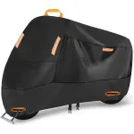 210D Motorcycle Cover Rainproof Sunscreen Anti-UV Motorbike Cover Thickened Oxford Cloth Dust Cover Built-In Anti-Theft Buckle