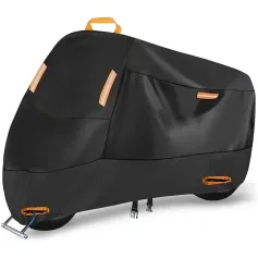 210D Motorcycle Cover Rainproof Sunscreen Anti-UV Motorbike Cover Thickened Oxford Cloth Dust Cover Built-In Anti-Theft Buckle