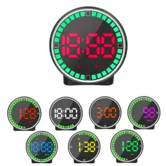 Car Speedometer Head-Up Display 7 Color Lights GPS Dashboard Monitor Overspeed Warning Large Fonts Plug and Play Universal