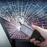Baseus 3 in 1 Car Safety Hammer U-shaped Emergency Auto Escape Seat Belt Cutter Window Class Break with SOS LED Lamp