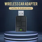 Babaolong 2-in-1 Wired To Wireless Carplay Adapter Android Auto Adapter Plug Car Machine Interconnection Converter